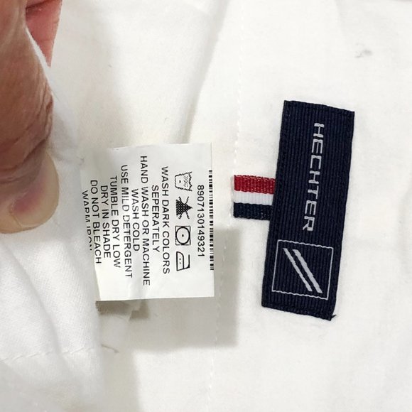 Daniel Hechter Womens Waist 19 White Flat Front Chino Shorts - Picture 8 of 11